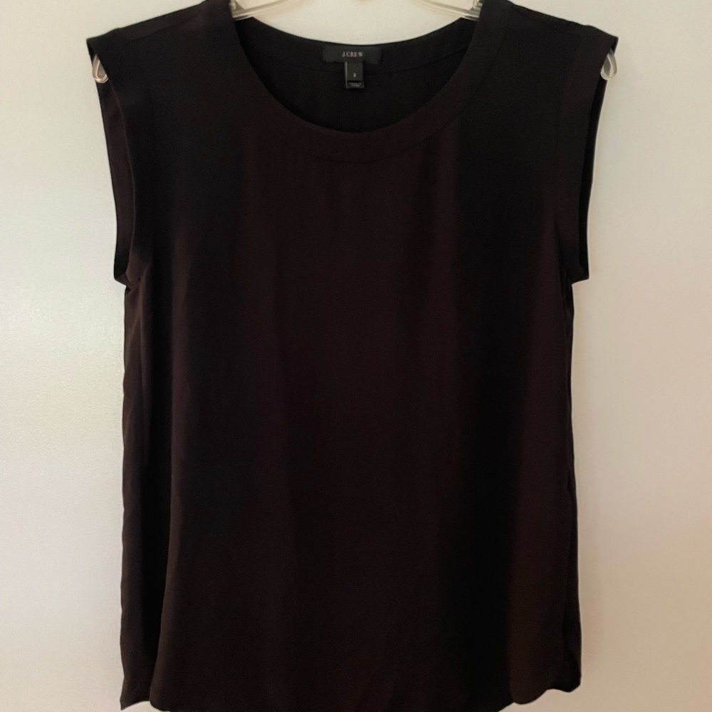 J. Crew shirt sleeve blouse - Black, size 2